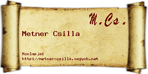 Metner Csilla névjegykártya