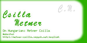 csilla metner business card